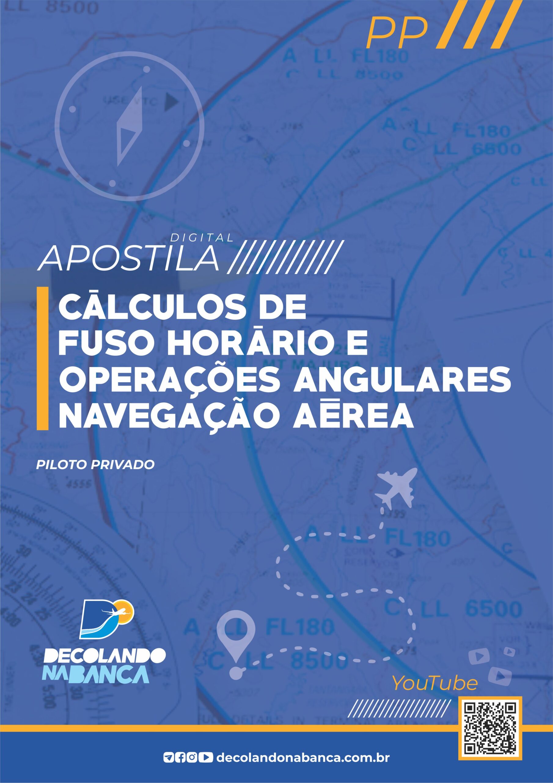CAPA EBOOK CALCULOS FUSO HORARIO NAVEGAÇÃO PILOTO PRIVADO CURVA